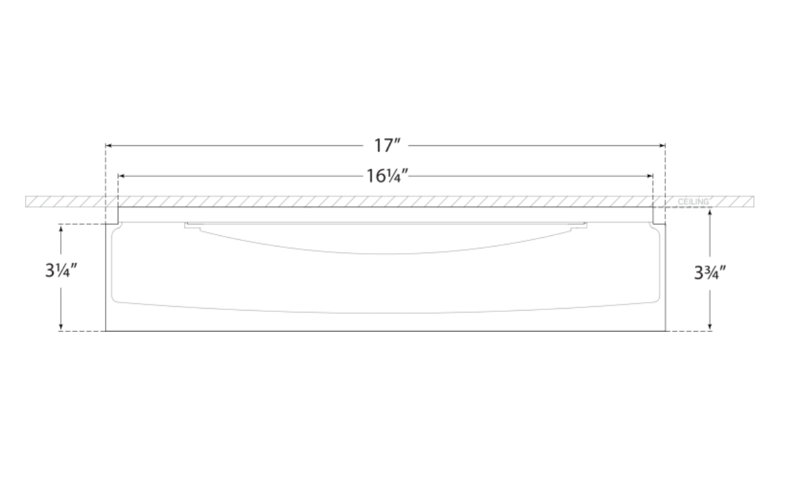 Shaw 1 - Light LED Flush Mount, Matte White/Gold, 3.75" H x 17" W x 17" D