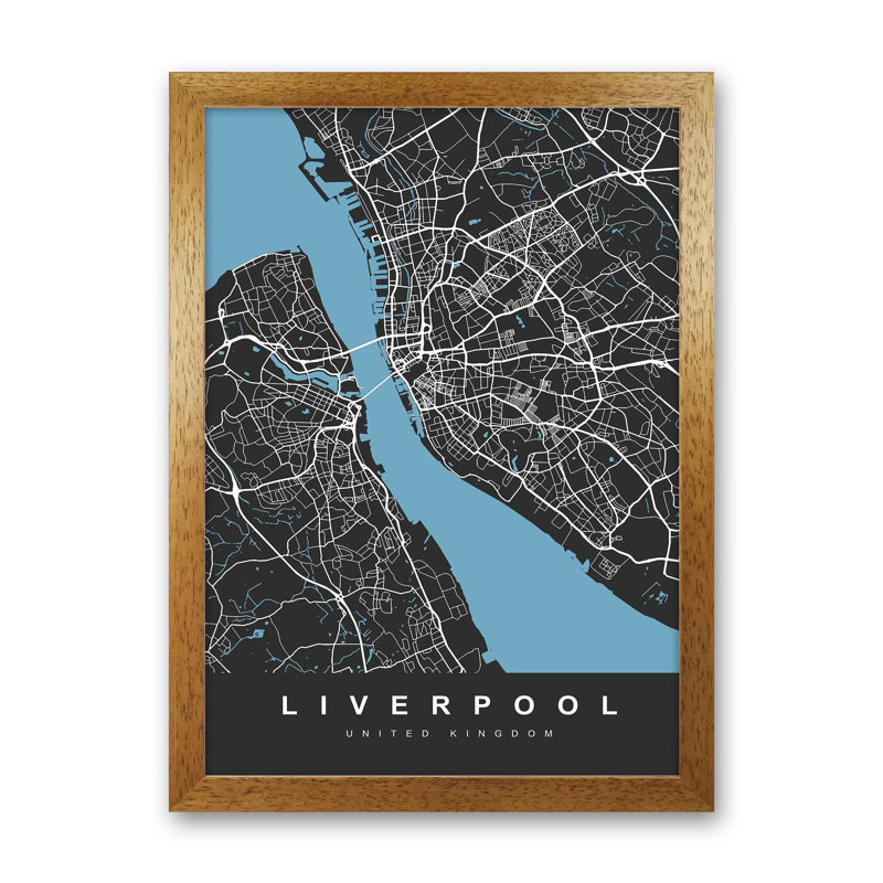 Liverpool II - Print, 46cm H x 34cm W x 3cm D, Brown Paper