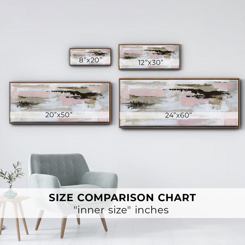 Desert Rose- Framed Canvas, 24" H x 60" W