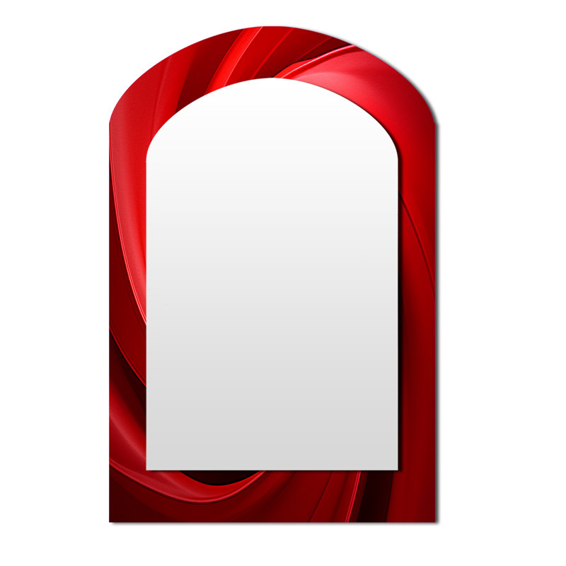Miroir mural Red Perpetual Pulse Vortex, 43 po x 33 po