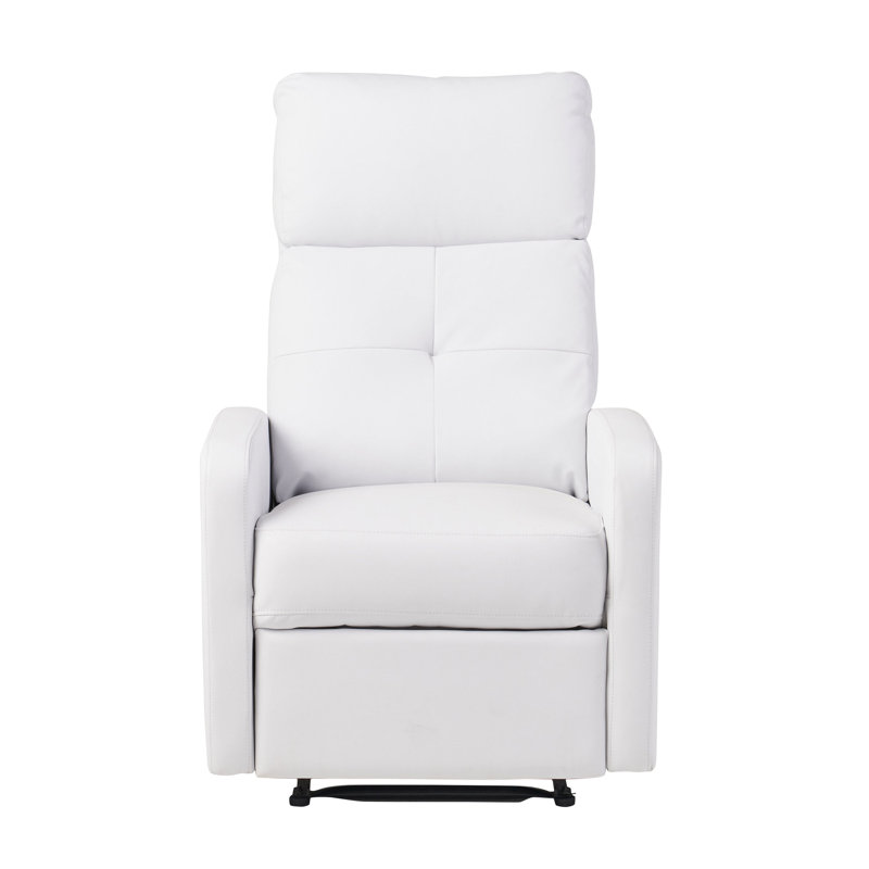 Fauteuil inclinable manuel 26 po Suai, Simili cuir blanc