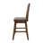 5-Piece Counter-Height Round Dining Set with Slat-Back Chairs, Brown-888957950
