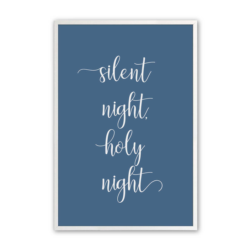 Silent Night Art Print, 8" x 10", Opaque White