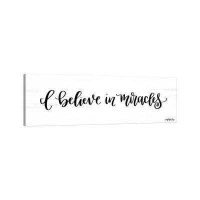I Believe in Miracles 1 Piece Wrapped Canvas Panoramic Painting