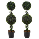 Primrue Set of Two 36-Inch Topiary Trees
