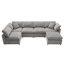 Canapé-lit modulaire en nuage 130 po x 65 po, ensemble de canapé modulaire en chenille 6 places avec repose-pieds, combinaison libre, canapé-lit convertible en U pour salon, appartement-853761262