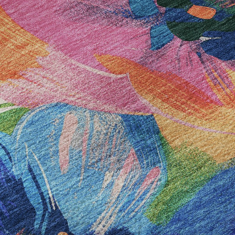 Tapis floral lavable à la machine de qualité supérieure Northdale AMF1487, Rectangle 9 pi x 12 pi