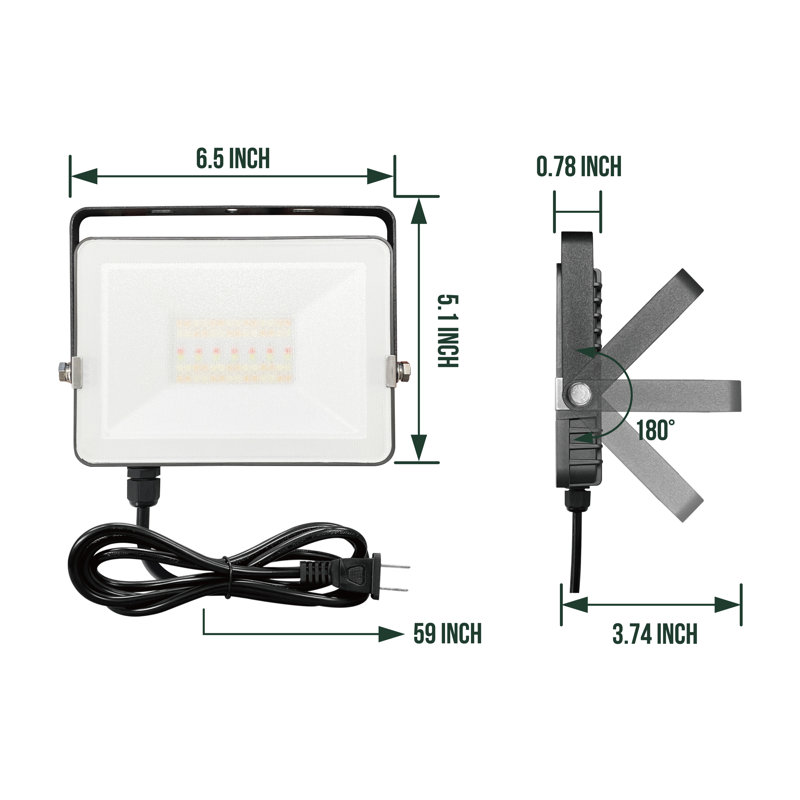 Steel Plug-in Integrated LED Metal Flood Light Pack