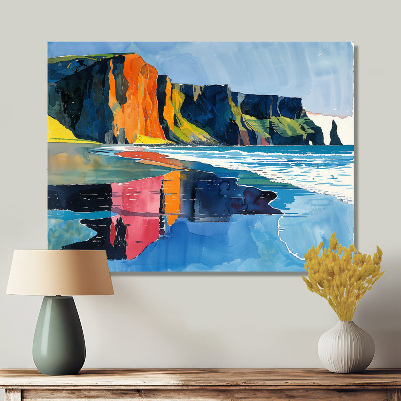 Satterfield - Beach Wall Art Living Room, H 16 po x l 32 po x P 1 po, Toile tendue