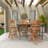 Vanmatre Teak Patio Bar Stool