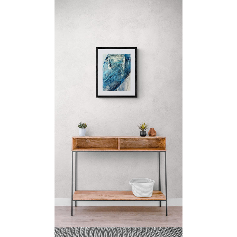 Bluish by Rica Belna, 32" H x 24" W, Black Framed Canvas