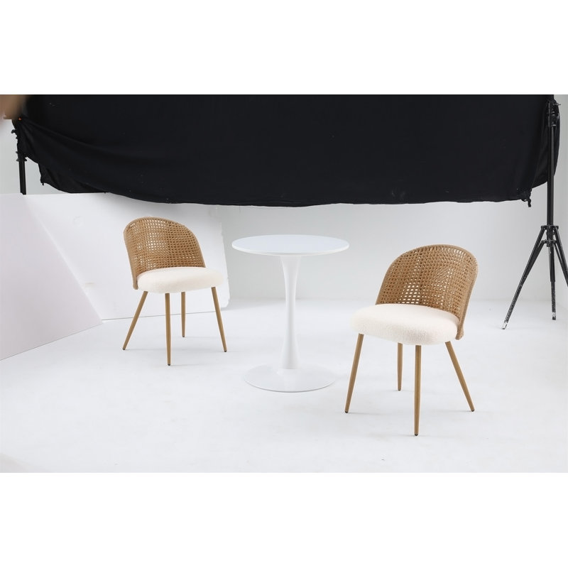Table de salle à manger ronde blanche