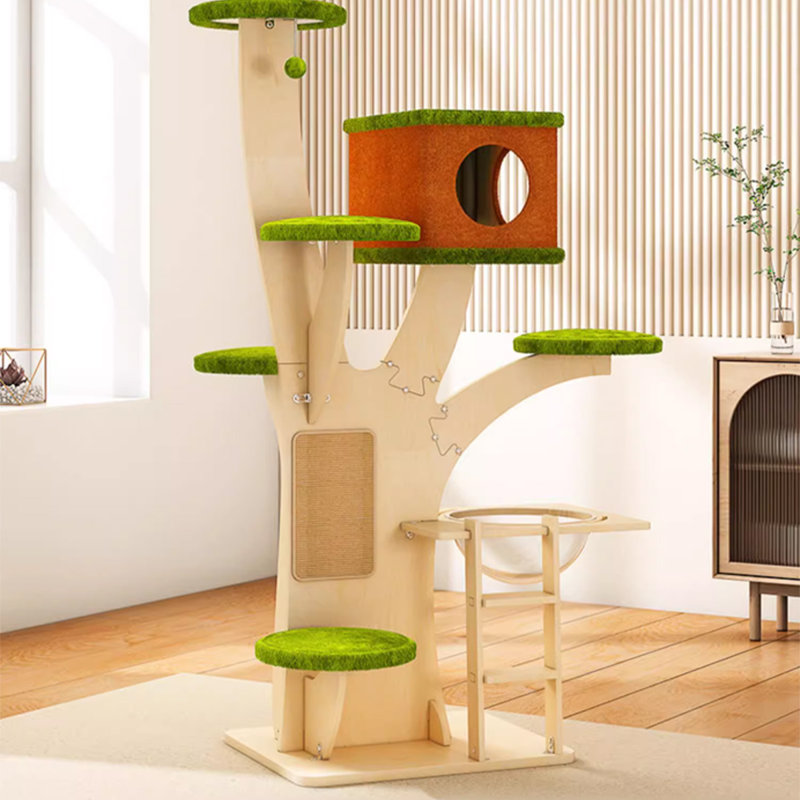 Arbre à chat 7 niveaux avec condons, perchoir, griffoirs