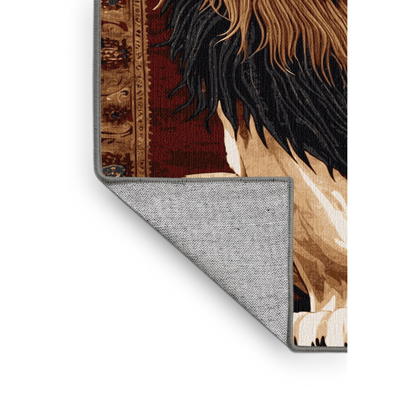  Tapis lavable avec gros chats asiatiques, Rectangulaire 2 pi x 3 pi