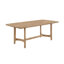 Table de salle à manger Aruk, plateau de table en bois brun 79 po, bords arrondis