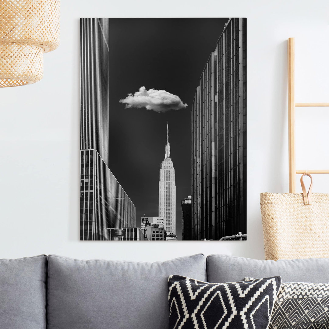 Leinwandbild New York mit einzelner Wolke