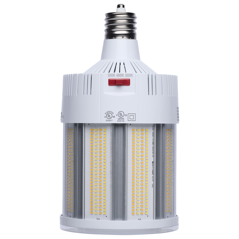 Field Selectable LED Corncob Mogul Extended Base 120-277 Ranged Voltage 600 Watt HID Replacement, 5.6", 200, 33380 Lumens 