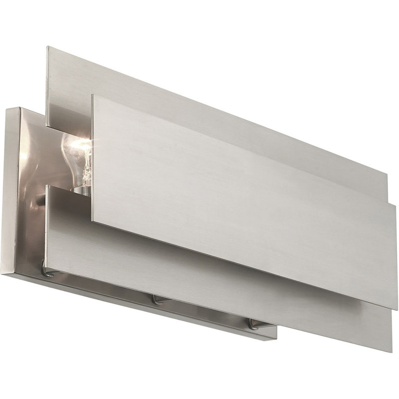 Luminaire pour meuble-lavabo à 3 lumières en nickel brossé