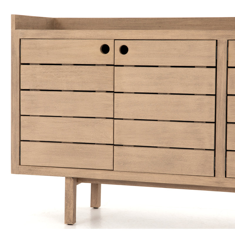 Lula 70'' W Solid Wood Buffet, Washed Brown