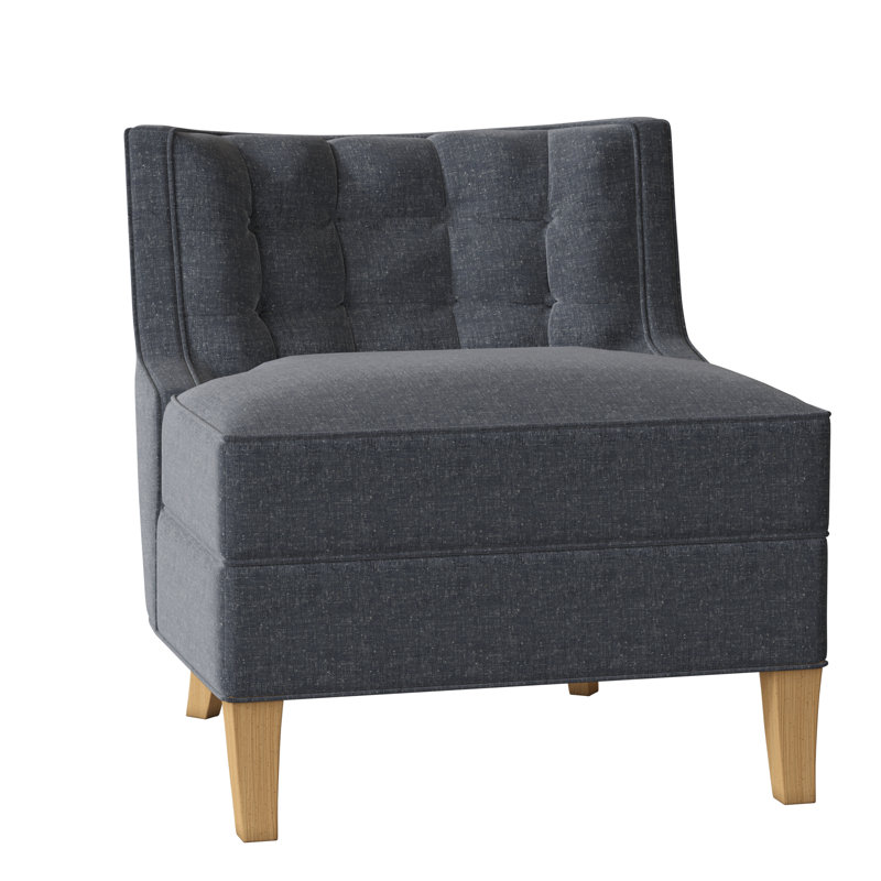 Social Tufted Slipper Chair, Elise Flax, Amber