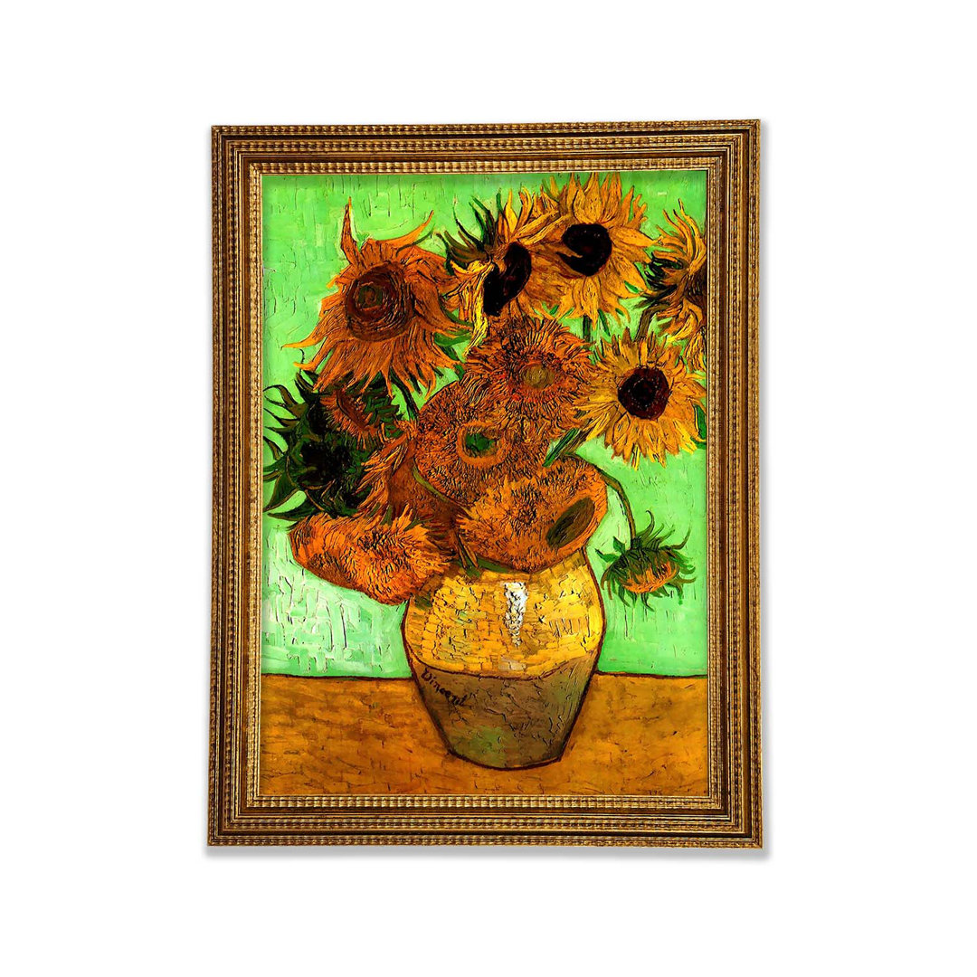 Stilleben Vase Mit Zwölf Sonnenblumen 2 von Van Gogh - Einzelne Bilderrahmen Kunstdrucke