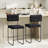 Set of Counter Height Bar Stools 26'' Counter Stools w/ Metal Frame & Footrest-563072111-563072108