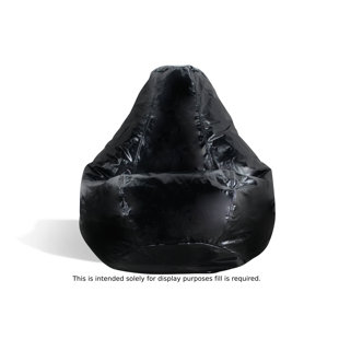 Large Black Vinyl Bean Bag Cover