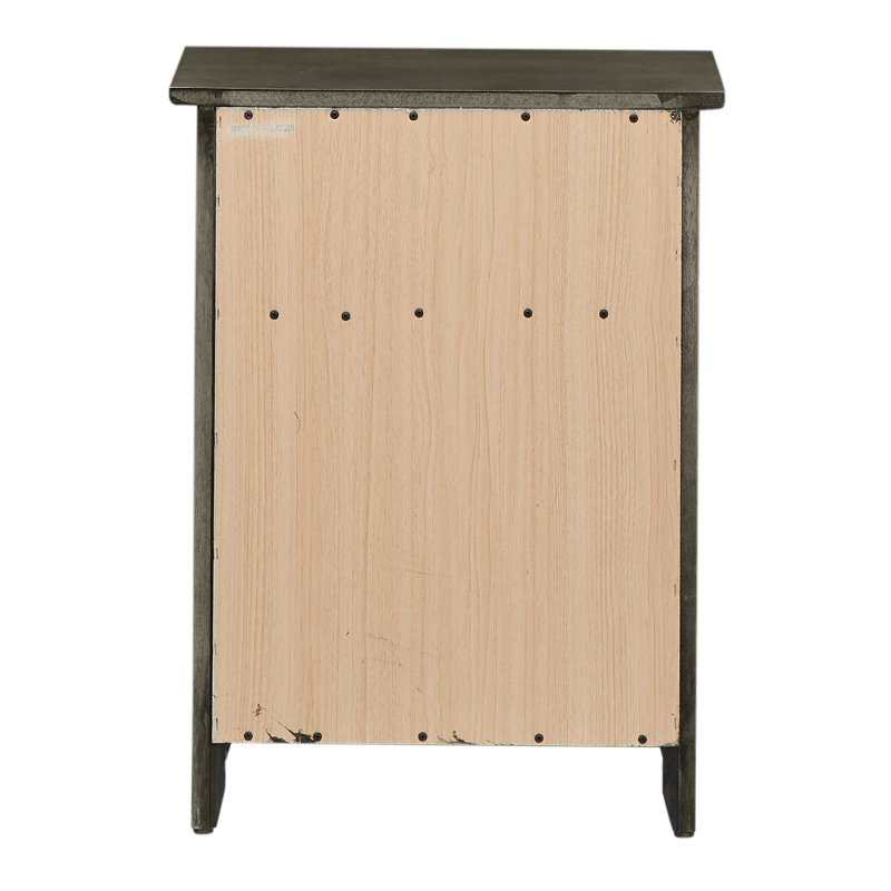 Chic Transitional Nightstand, Grey