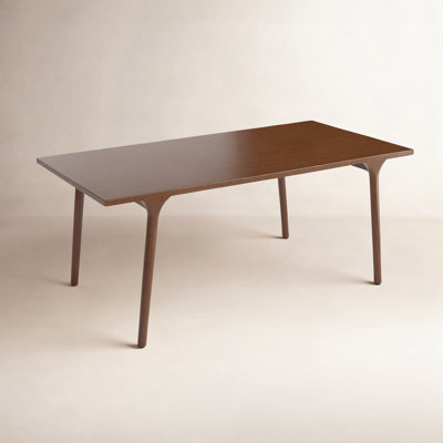 63 Inches Rectangular Solid Wood Dining Table