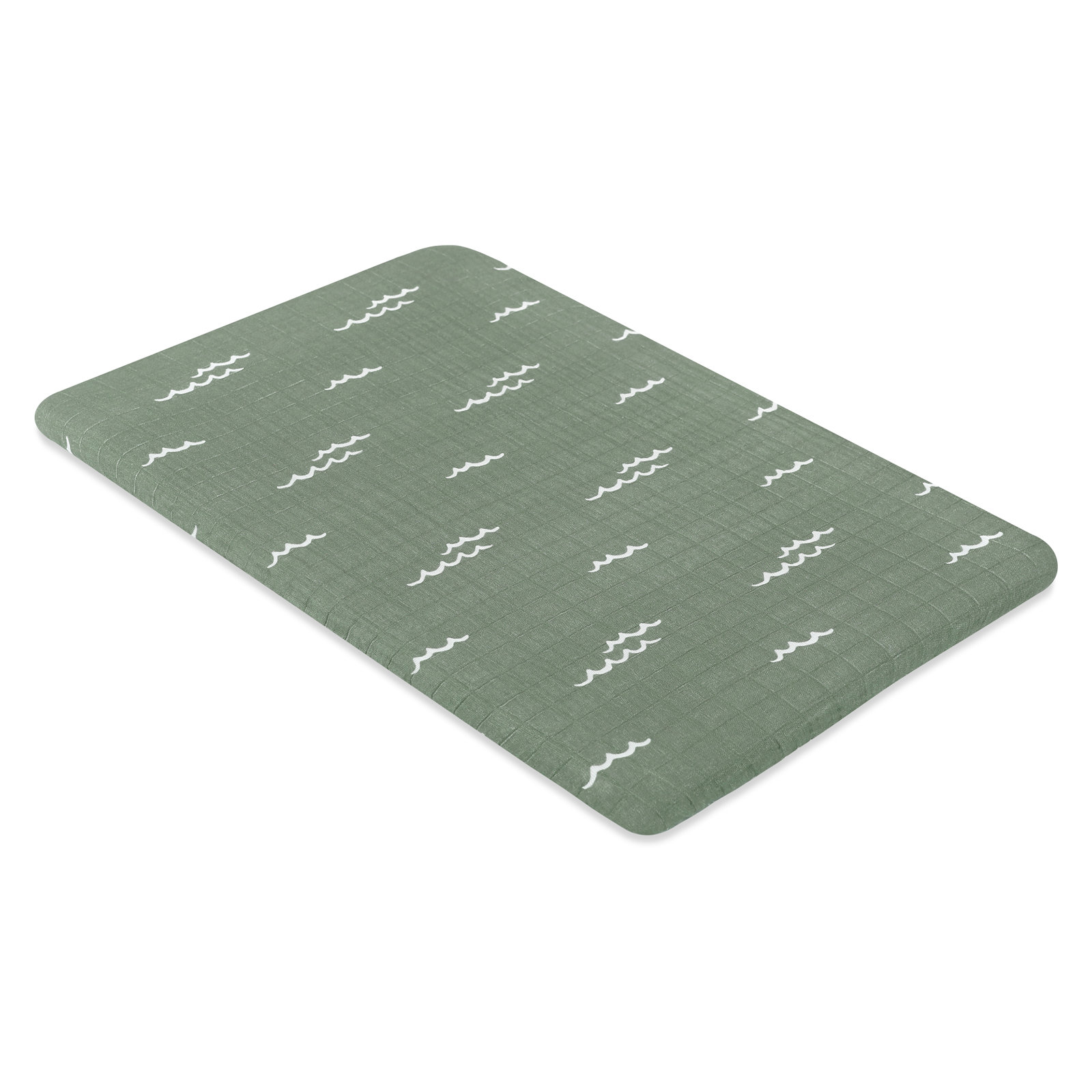 Ocean Waves Muslin All-Stages Bassinet Sheet