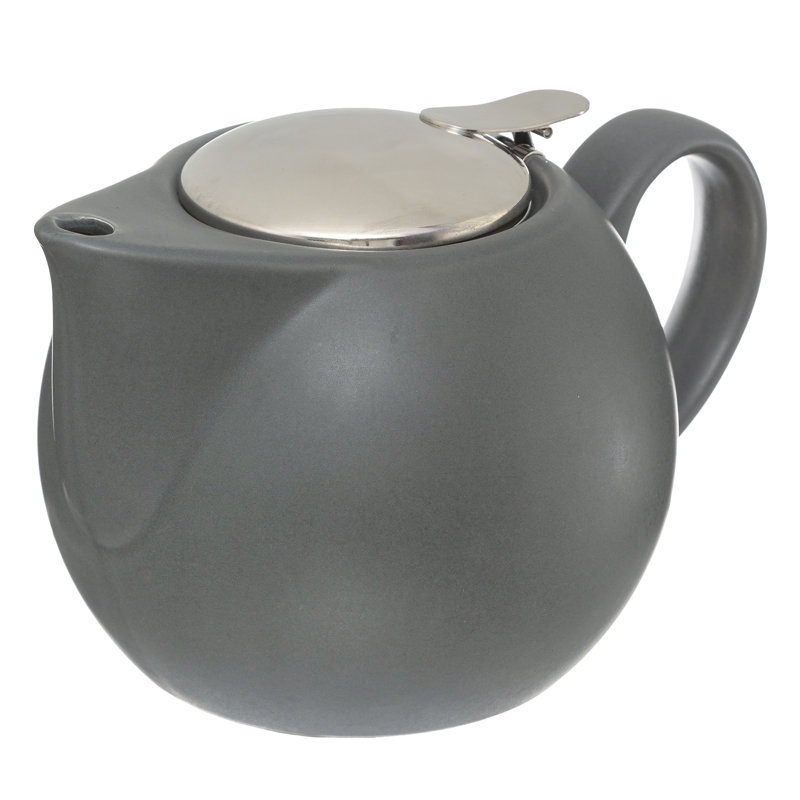 Symple Stuff Kubiak 0.75ml Solid Colour Teapot, Grey