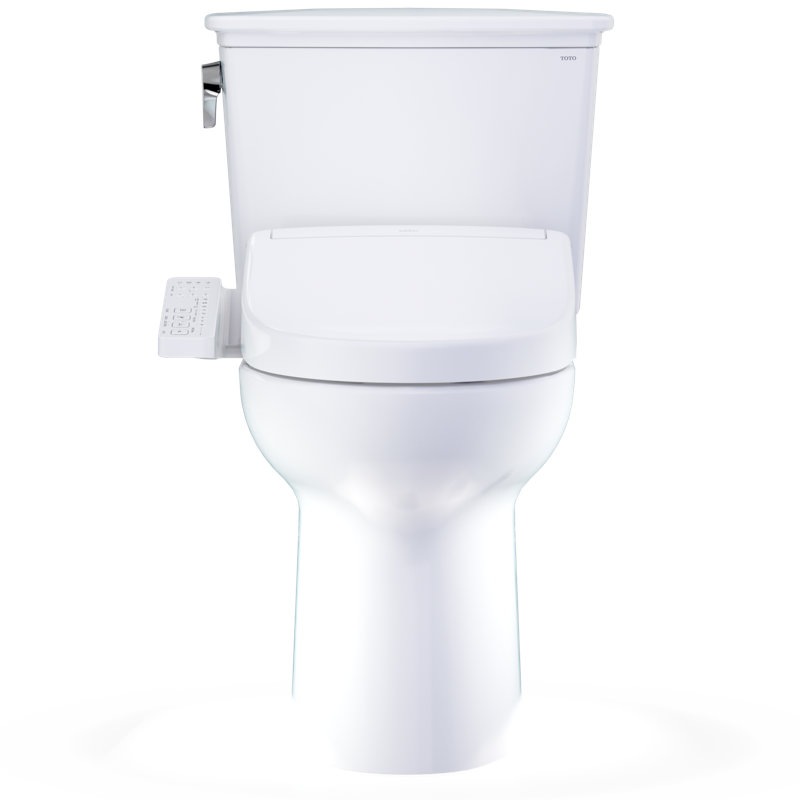 TOTO® Drake® Transitional WASHLET®+ Two-Piece Elongated 1.28 GPF TORNADO FLUSH® Toilet with S2 Bidet Seat, Cotton White