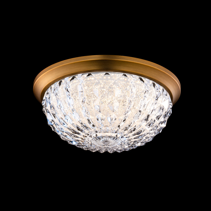 Genoa 1 - Light LED Flush Mount, Aged Brass