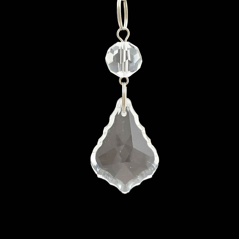Ensemble de 24 ornements en forme de feuille de cristal 3,5 "(38MM)