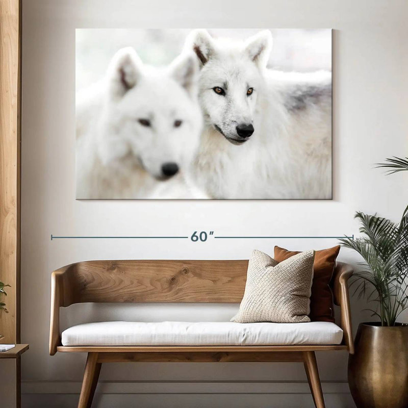 Brampt White Wolf II, 34" H x 51" W