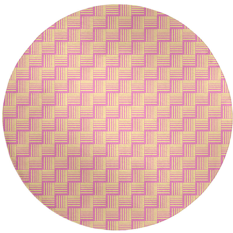 Chenille Indoor Rug, Round 5'