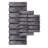 Grey 21x34" Bath Rug, , 100% Macro-spun , Stripe Design, Construction, Fade , Non-skid, Machine Washable Stripe, Non-skid Backing, Bathroom Cover