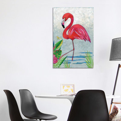 Vivid Flamingo I by Chariklia Zarris - Wrapped Canvas Painting
