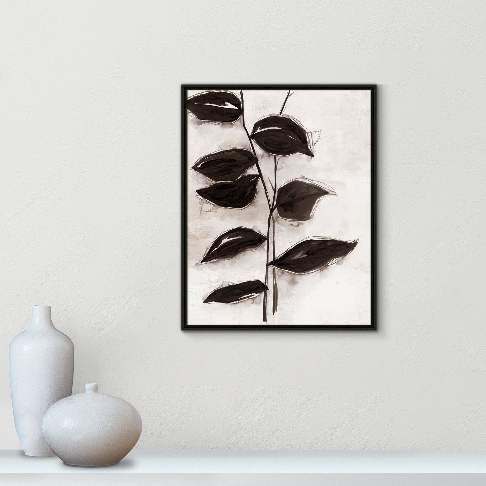 29.5" H x 23.5" W x 2" D, Espresso Framed