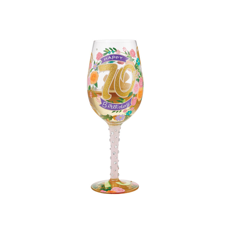 Verre à vin Lolita Happy 70th Birthday 9 po