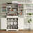 72'' Kitchen Pantry Cabinet, Shelf Storage Cabinet with 8 Door Shelves, 2 CABINETS and 1 Drawer, Modern Storage Cabinet, Freestanding Cupboard for Dining Room, Office, Bedroom-620707759