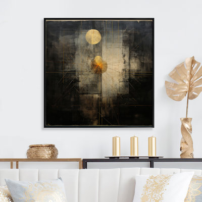 Pleine lune se levant - Illustration rétro