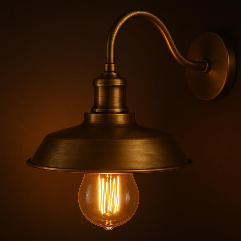 Armed Sconce, Yellow Brass