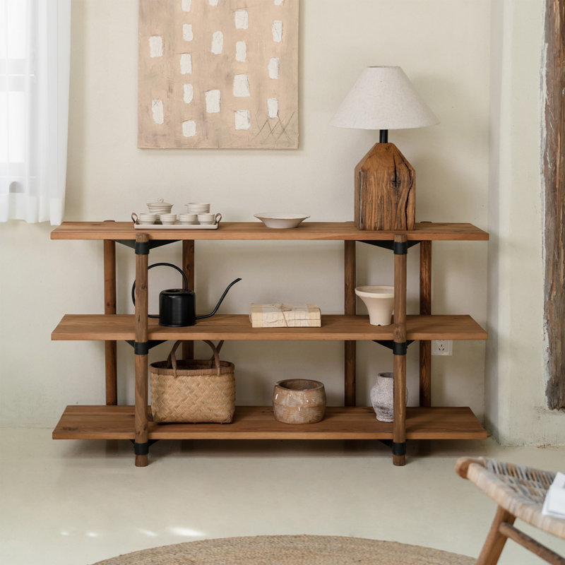 Support de rangement simple en bois massif