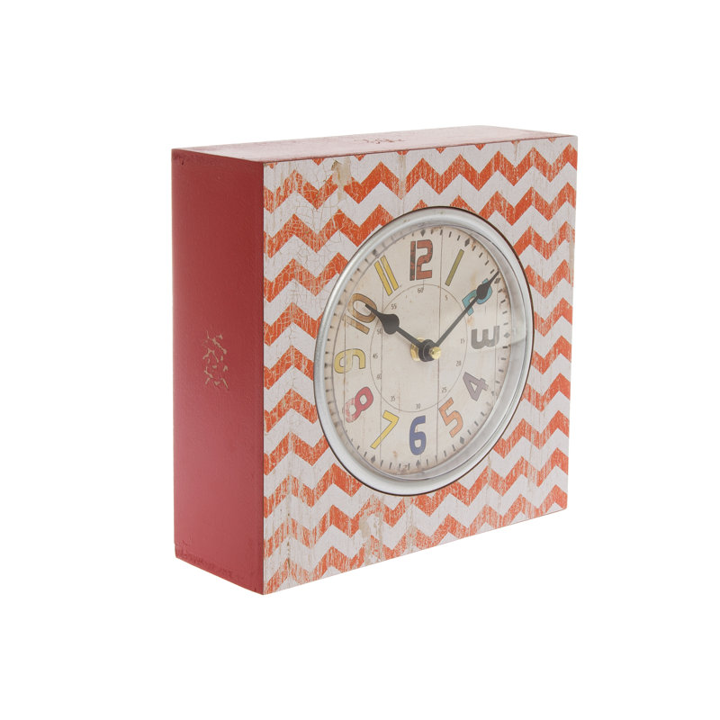 Analogue Wood Quartz Movement / Crystal Tabletop Clock in