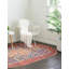 Tapis traditionnel bleu marine / orange