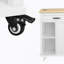 Îlot de cuisine 47 po avec table de salle à manger extensible, table de cuisine en placage de bois d'hévéa avec support de rangement interne, prise de courant, îlot de cuisine avec rangement 2 tiroirs et 2 armoires, blanc-896711714