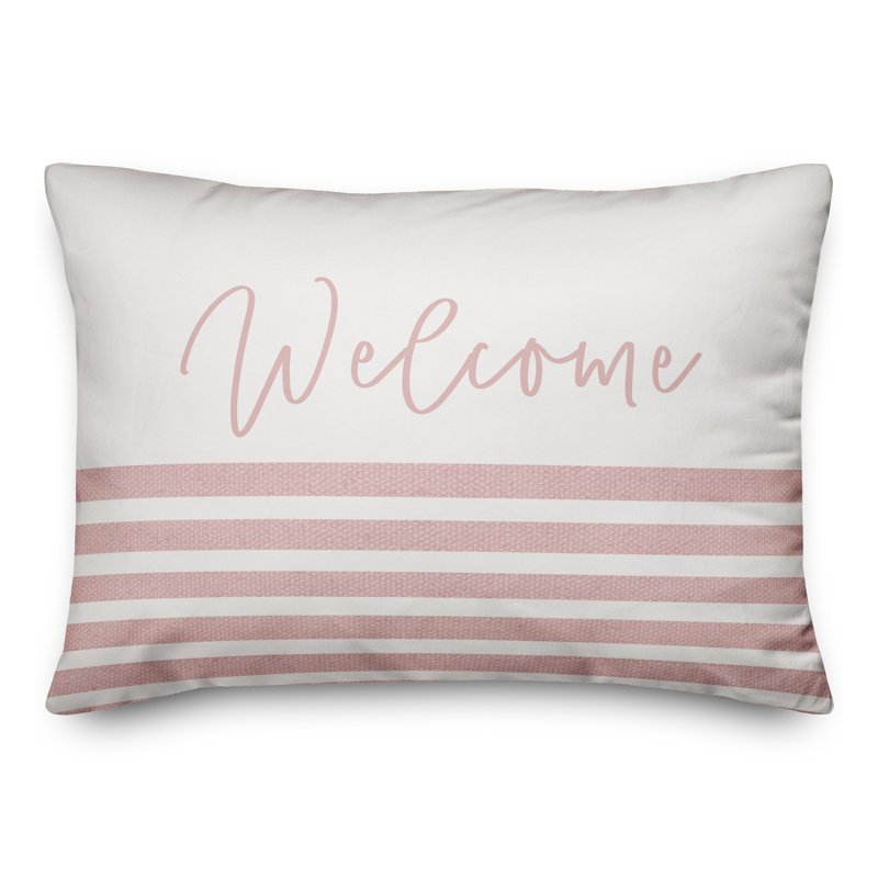 Outdoor Throw Pillow, Pink