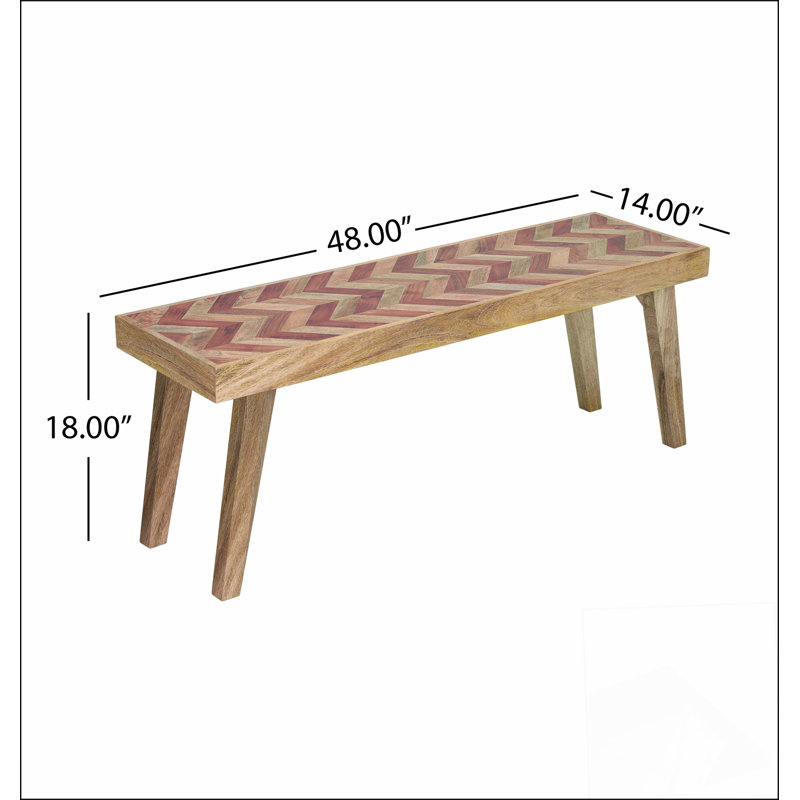 Mango Wood Bench,Natural Simple design, comfortable and durable, multi-functional bench