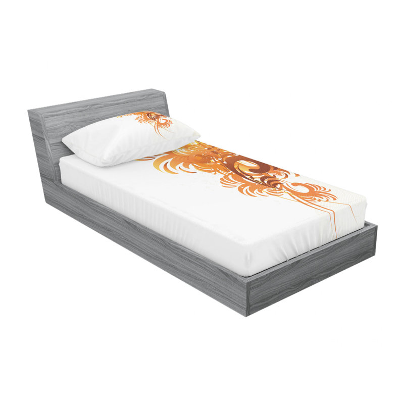 Microfiber Floral Sheet Set, Twin XL Sheet Set with Fitted Sheet